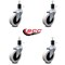Service Caster 3 Inch Thermoplastic Rubber Wheel 1-7/8 Inch Expanding Stem Caster SCC, 4PK SCC-EX05S310-TPRS-178-4 - alternate 2
